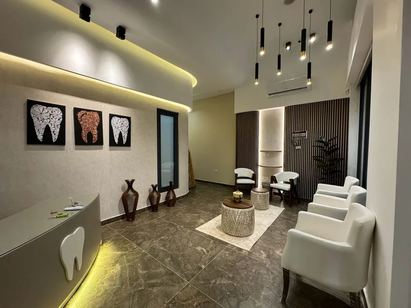 Reception and treatment area of Dr. Rahhal's dental clinic in Amman, Jordan